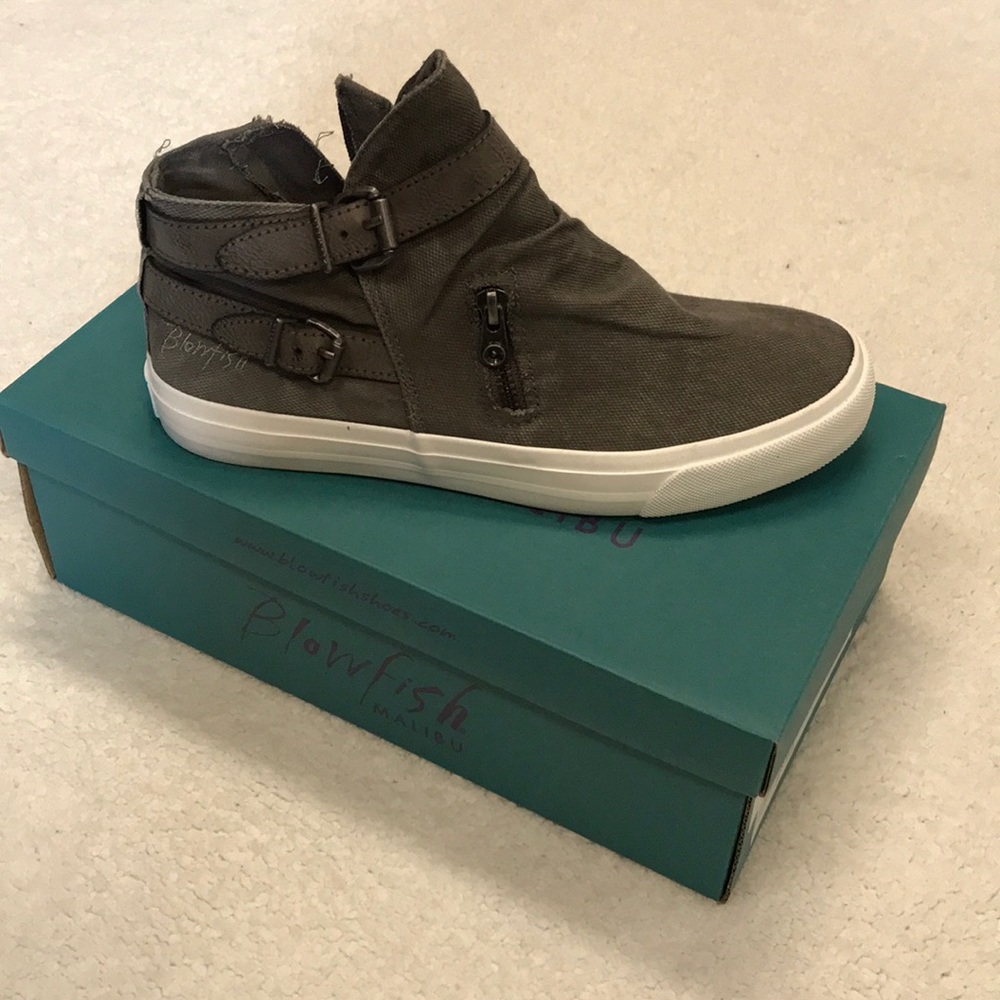 Stoneground smoked high sneaker
